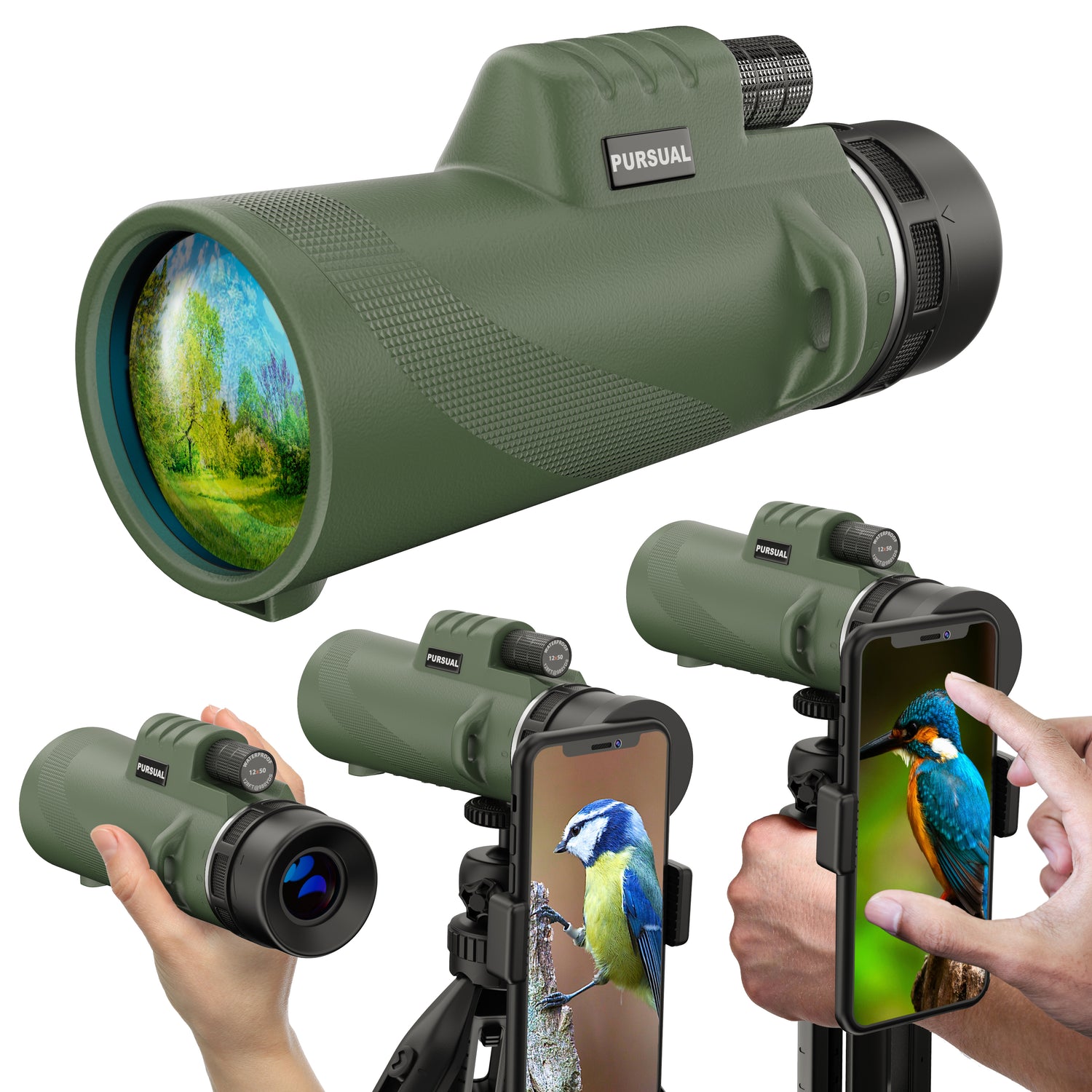 SCOUT 12x50 HD Fixed Monocular Telescope