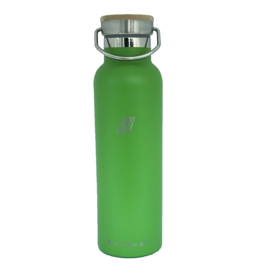 Pursual insulated stainless steel water bottle in green