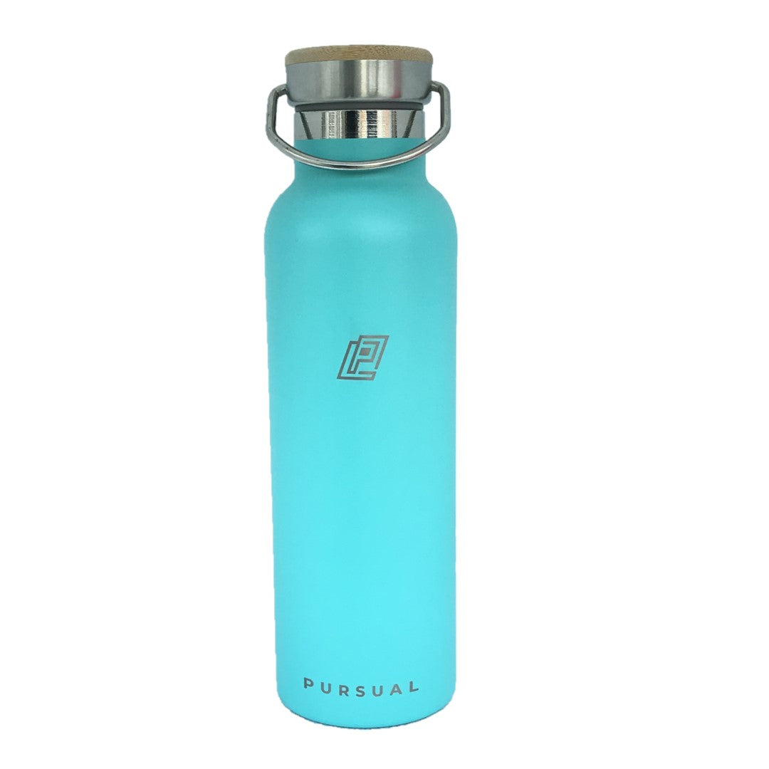 Pursual insulated stainless steel water bottle in turquoise